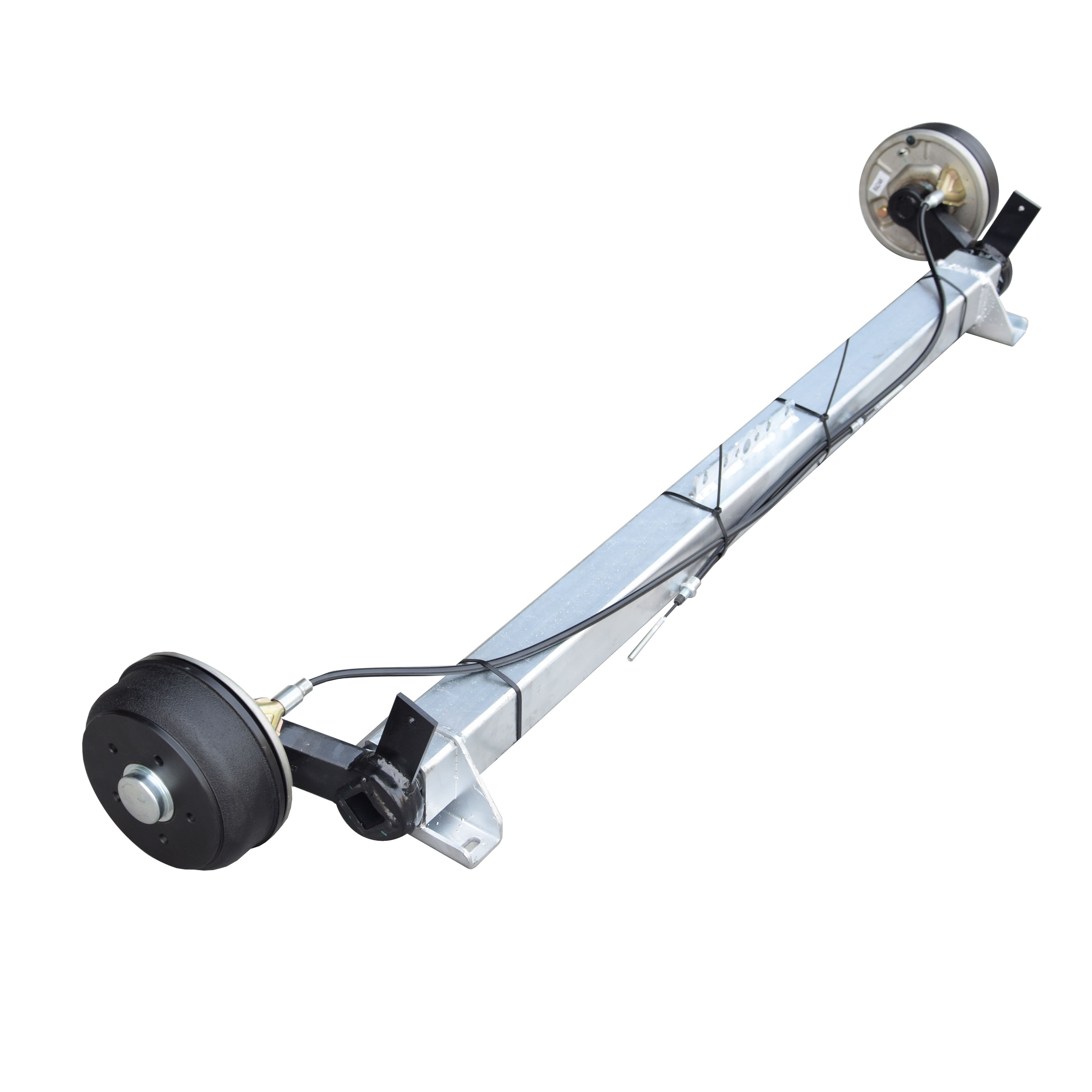 Europe Style square Hole Torsion Axle 1500kg Load Capacity with 200*50 Brake Drum and Mechanical Brake Trailer Axle